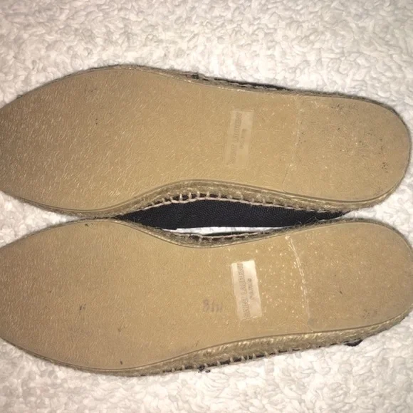 Saint Laurent Embroidered Espadrilles in Black Canvas - Picture 10 of 12